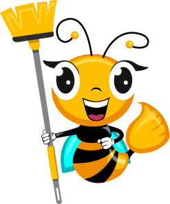Cleaner bee with mop